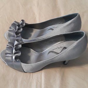 Silver Metallic Nina Dressy Heels, 10